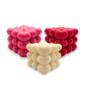 Κερί Ελαιοκράμβης - Bubble Cube σε σχήμα καρδούλες