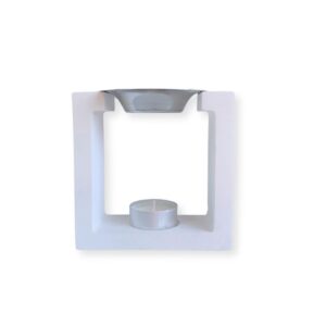 Χειροποίητος Τετράγωνος αρωματιστής από πορσελάνη & 2 ρεσώ δώρο