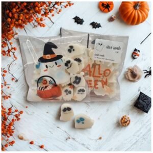 Wax melts Halloween Λευκά φαντασματάκια & άρωμα Black Vanilla - 40 gr